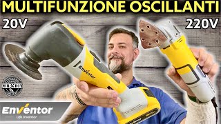 Utensile oscillante multifunzione ricaricabile brushless Enventor 20V 300W Per tagliare e levigare [upl. by Meil]