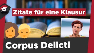 Corpus Delicti  wichtigste Zitate für eine Klausur erklärt  Corpus Delicti Abiturvorbereitung [upl. by Amye]