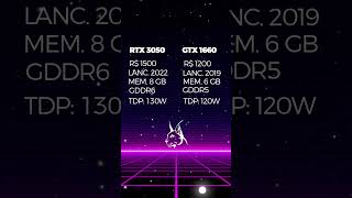 RTX 3050 vs GTX 1660  Tem muita diferença [upl. by Enyawal]