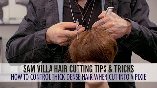 How To Control Thick Dense Hair When Its Cut Into a Pixie [upl. by Sela]