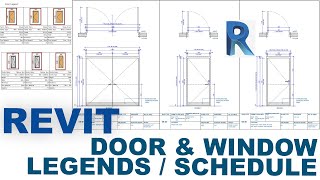 Door amp Window Legends  Schedule amp Quantities amp Layout  In Revit [upl. by Dannie]