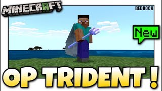 Minecraft  The MOST OP Trident  Update Aquatic  MCPE  Xbox  Bedrock [upl. by Llert]