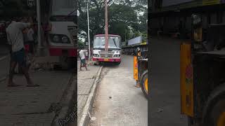 KSRTC bus got strucked on drainage at Mekhri circle and back on road with help of crane shorts [upl. by Trevorr673]