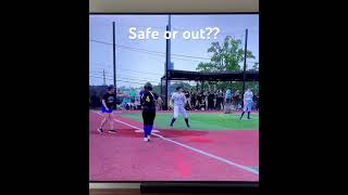 Call It Safe Or Out baseball softball softballplayer secbaseball sports [upl. by Edahs]