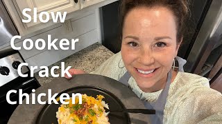 Slow Cooker Crack Chicken  Easy Crockpot recipe for dinner  What to make with frozen chicken [upl. by Alyekahs]