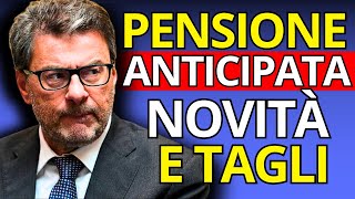 Pensione Anticipata Nuove Regole Finestra Più Lunga e Pensioni Ridotte [upl. by Socram]