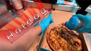 Making tasty Pizza at Domino’s  POV🤤 [upl. by Wenn]