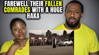 2nd 1st Farewell Their Fallen Comrades With A Huge Haka American Couple Reacts [upl. by Anchie272]