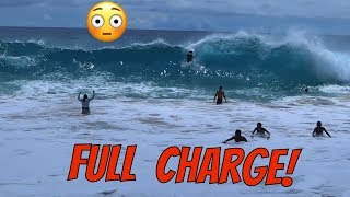 FULL CHARGE at SANDYS BEACH  Backwash Shorebreak [upl. by Malva]