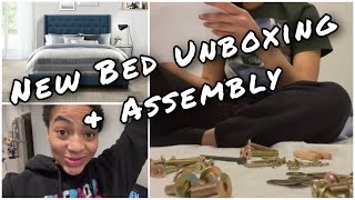 Vlog  New Wayfair bed Unboxing and Assembly [upl. by Kopple]