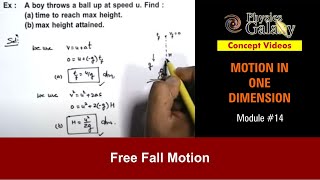 Class 11 Physics  Motion in One Dimension  14 Free Fall Motion  For JEE amp NEET [upl. by Laet]