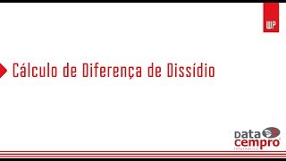 Cálculo de Diferença de Dissídio [upl. by Scarlett]