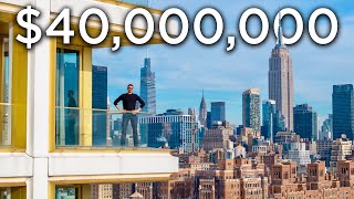 Touring a Modern 40000000 New York City Penthouse  NYC Apartment Tour [upl. by Trillby]