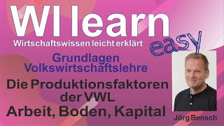 Produktionsfaktoren VWL Arbeit Boden und Kapital [upl. by Llerred]