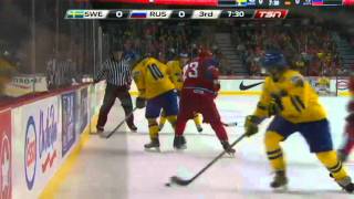 Ishockey  JVMfinal  Sverige vs Ryssland 10 20120106 [upl. by Wager]