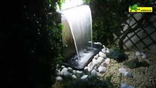 Ubbink stainless steel waterfall Niagara 60 LED [upl. by Hurty]