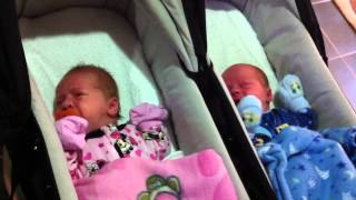 Newborn Baby Twins Crying Together [upl. by Towne]