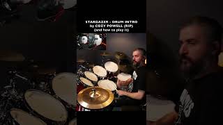 STARGAZER  Drum Intro by Cozy Powell  How to play it  RAINBOW [upl. by Voltmer]