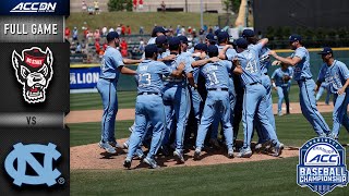 NC State vs North Carolina Baseball Championship Title Game  ACC Full Game 2022 [upl. by Eelnodnarb]