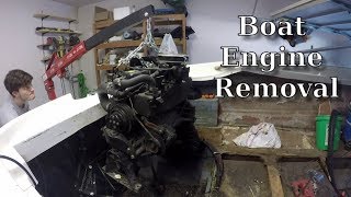 How To Remove Mercruiser Engine from boat [upl. by Nanahs116]