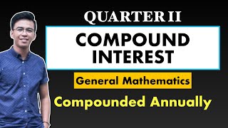 COMPOUND INTEREST Compounded Annually  Maturity Value Principal Interest Rate Time  Gen Math [upl. by Katharyn]