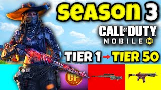 NEW MAXED OUT SEASON 3 BATTLE PASS in COD MOBILE 😍 [upl. by Kelsey]