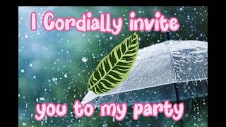 Monsoon theme kitty party invitation video [upl. by Consuelo]