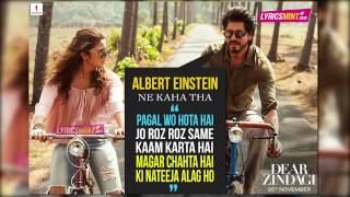 DEAR ZINDAGI  Dialogues amp Quotes  Shahrukh Khan Alia Bhatt [upl. by Halliday186]