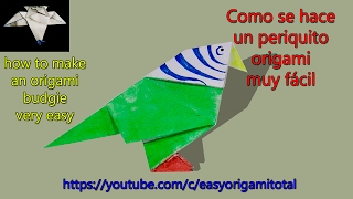 Como hacer un periquito origami muy facil how to make an origami budgie very easy [upl. by Rosen]