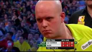 van Gerwen v Wade  69  SEMI FINAL  World Darts Championship 2013 [upl. by Aleyak]