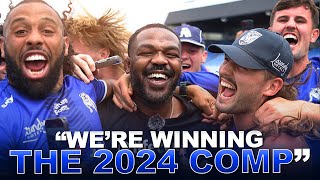 UFC Legend Jon Bones Jones joins Canterbury Bulldogs PreSeason  NRL 2024 [upl. by Petit]