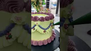 Simple Vanilla Cake Decoration 🍰 So Beautiful Heart Cake Decorating Tutorials For Beginners cake [upl. by Lovett297]