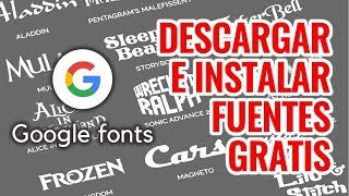 Como Descargar Fuentes de Letras Gratis  Google Fonts [upl. by Attelliw159]