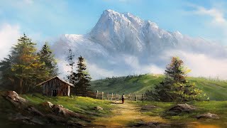 Easy Landscape Painting  Step By Step Painting Tutorial  How to Paint Landscape Scenery Landscape [upl. by Arotal]