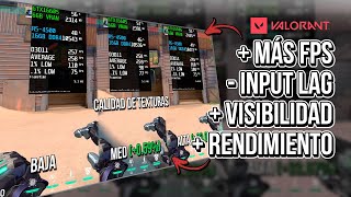 🔧VALORANT MEJORES CONFIGURACIONES DE GRÁFICOS PARA AUMENTAR FPS Y OPTIMIZAR EL RENDIMIENTO🔥 [upl. by Gnoh838]