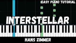 Hans Zimmer  Interstellar Main Theme Easy Piano Tutorial [upl. by Lemrahc]