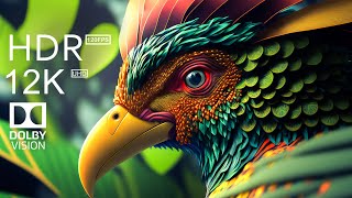 Animal Colorful Life in 12K HDR 120fps Dolby Vision  Cinematic music dynamic color [upl. by Cortney43]