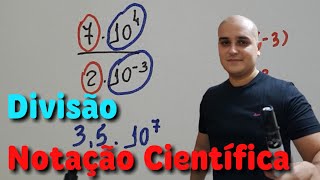 Operações com notação científica  Divisão [upl. by Ydeh]