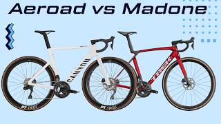 NEW CANYON AEROAD CF SLX 7 Di2 5599 vs TREK MADONE SL 6 Gen 8 5499  Head To Head [upl. by Lareena286]