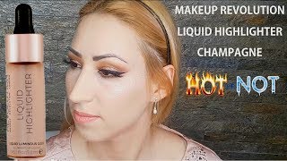 Makeup Revolution Liquid Highlighter  Champagne Review [upl. by Oileve642]