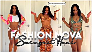 Huge FashionNova Swimsuit Haul  MsPotatoHead [upl. by Aivatnwahs904]