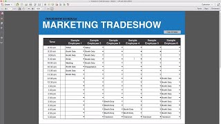 Tradeshow Staff Schedule Template Free Download [upl. by Collis]