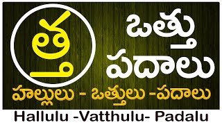 Tha Vattu Padalu  How to write Tha vattu  త వత్తు పదాలు  Hallulu vatthulu padalu in telugu [upl. by Ayekin]