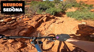 Neuron Test Ride In Sedona  Little Horse Broken Arrow Hogwash Pig Tail  Mountain Biking Arizona [upl. by Mikaela794]