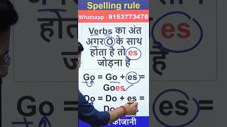 Spelling rule अंग्रेजी पढ़ना सीखें bykijanikipathshala shorts spelling youtubeshorts viralvideo [upl. by Nelubez]