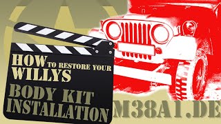 Restore your Willys Jeep  MD JUAN BODY KIT installation  M38A1 [upl. by Luanne]