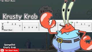 SpongeBob  Krusty Krab Theme Guitar Tutorial [upl. by Natsuj]