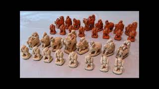 The Oldest Chess Set Ever Discovered in the World  Chessmen Reproduced by AncientChesscom [upl. by Vincents]