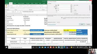 ¿Cómo calcular intereses y capital de un préstamo francés sin redactar el cuadro de amortización [upl. by Hwang456]