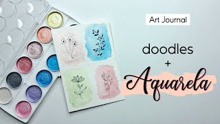 Art Journal  ilustração floral e aquarela [upl. by Bradleigh213]